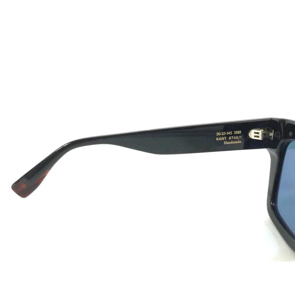 Gigi Studios Sunglasses KANT 6745/1 Black Square Frames w/ Blue Polarized Lenses
